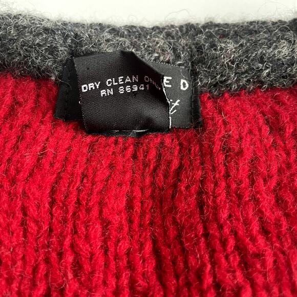 Limited Hand Knit Shetland Wool Sweater Vest Medium Skier vintage - Picture 10 of 13